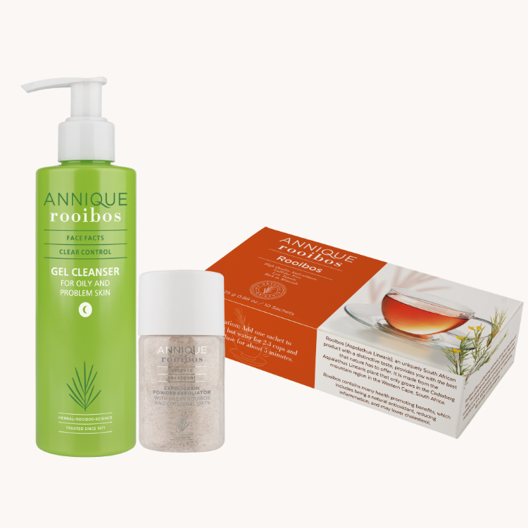 Face Facts Cleanser + Exfoligrain + Sample Tea